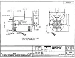 1.5 HP Direct Drive Blower Cap Start Motor 1725 RPM 115/208-230V Dayton 5BE60 -Electric Motor Warehouse Store 5BE60DIM 76982.1462993006