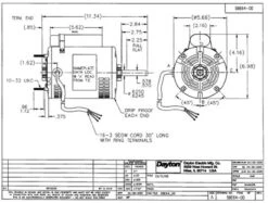 5BE64 Dayton 1/3 HP Direct Drive Blower Motor 1140 RPM 115V -Electric Motor Warehouse Store 5BE64dim 20428.1462368777