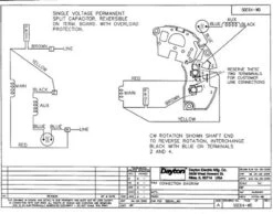 5BE64 Dayton 1/3 HP Direct Drive Blower Motor 1140 RPM 115V -Electric Motor Warehouse Store 5BE64wire 24575.1462368783