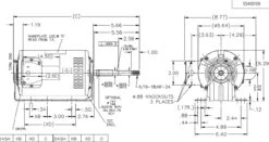 X602 Marathon 1/2 Hp (1 Speed) 115/208-230V 1800 RPM ODP 56Z Frame PSC Resilient Base Motor -Electric Motor Warehouse Store 602 line 74052.1634756214