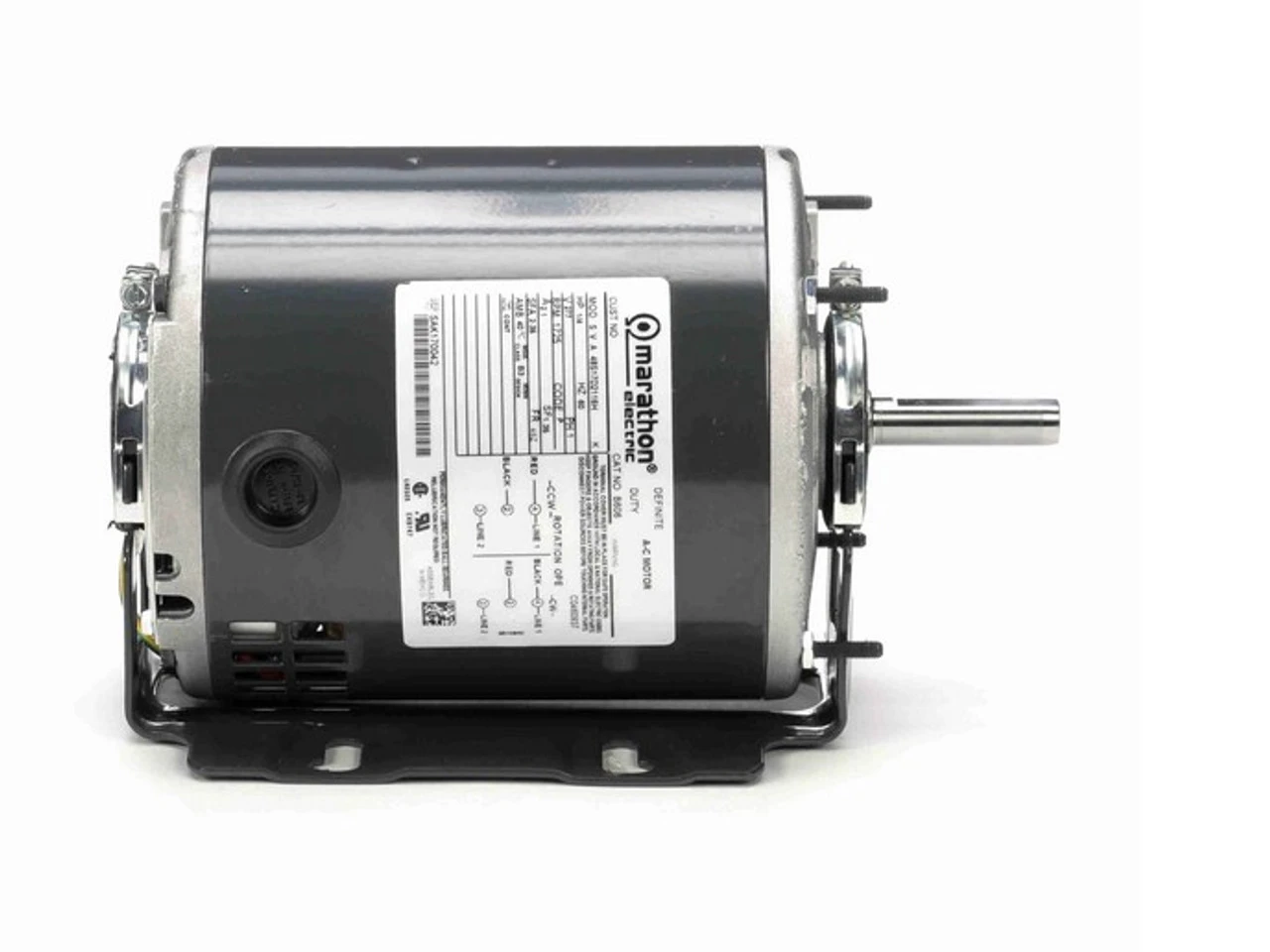 B606 Marathon 1/4 Hp (1 Speed) 277V 1800 RPM ODP 48Z Frame Resilient Base Blower Motor 3 B606 Marathon 1/4 Hp (1 Speed) 277V 1800 RPM ODP 48Z Frame Resilient Base Blower Motor - Image 3