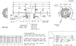 X065 Marathon 1/8 Hp 208-230V 1075 RPM (3 Speed) OPAO 48Y Frame Double-Shaft Blower Motor -Electric Motor Warehouse Store 65 line 29377.1627660484