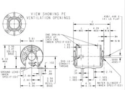 HG690 Marathon 1/4 Hp (1 Speed) 110/220V 50 Hz 1500 RPM ODP 56Z Frame Resilient Base Blower Motor -Electric Motor Warehouse Store 690 line 66931.1629394320