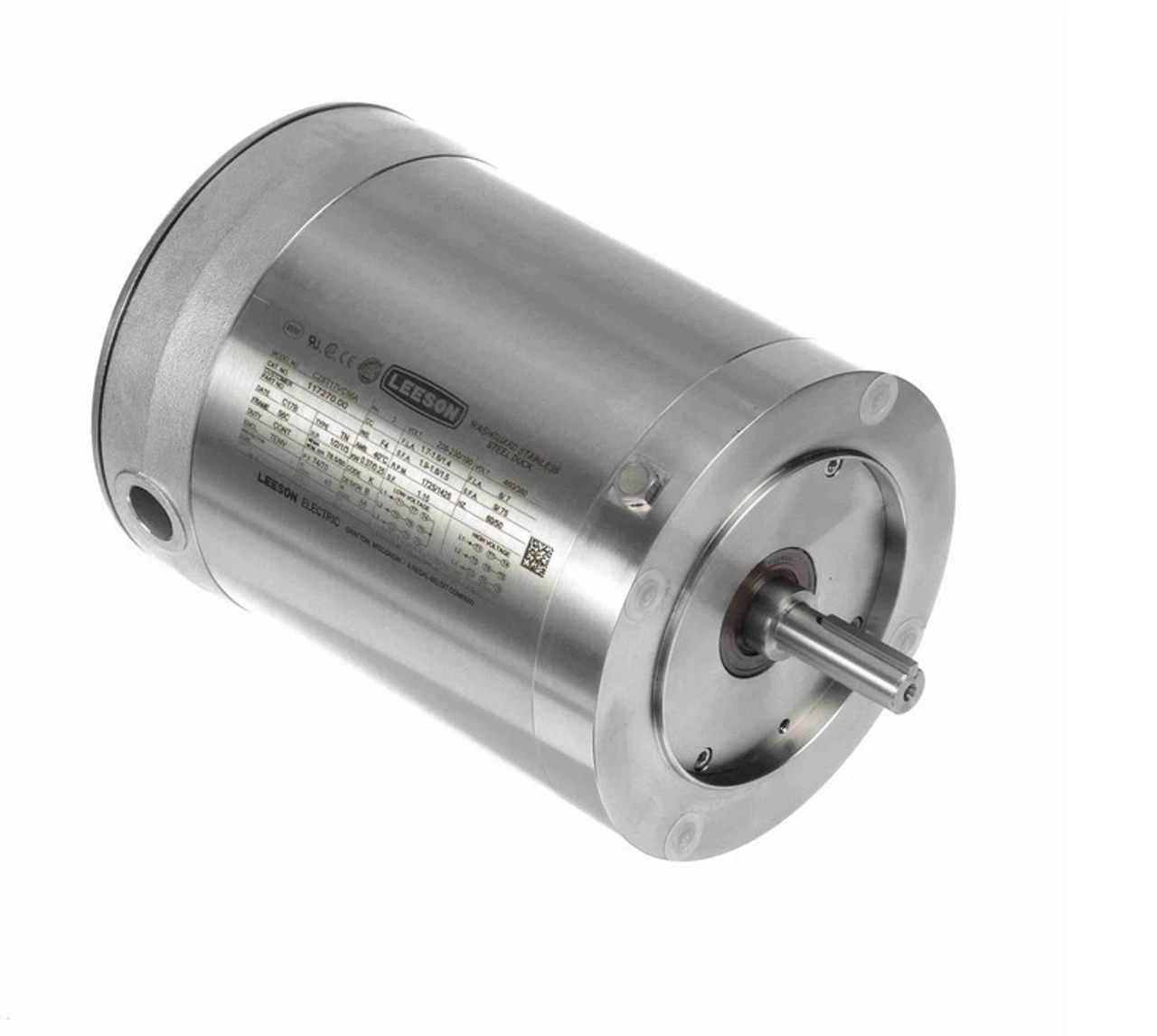 117270.00 Leeson 1/2 Hp 1800 RPM 208-230/460V 56C Frame (No Base) TENV 3-Phase Premium-Stainless Wash-Down Motor 1 117270.00 Leeson 1/2 Hp 1800 RPM 208-230/460V 56C Frame (No Base) TENV 3-Phase Premium-Stainless Wash-Down Motor