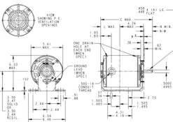 HG715 Marathon 1/2 Hp (2 Speed) 115V 1800/1200 RPM ODP 56Z Frame Resilient Base Blower Motor -Electric Motor Warehouse Store 715 line 40146.1630510673