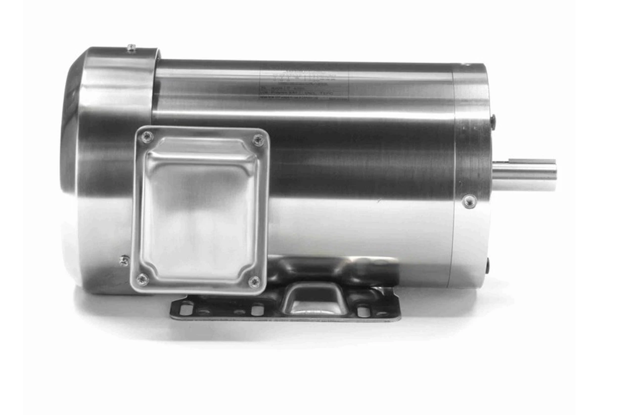 191491.00 Leeson 2 Hp 1800 RPM 208-230/460V 145TC Frame (Rigid Base) TEFC 3-Phase All-Stainless Wash-Down Motor 3 191491.00 Leeson 2 Hp 1800 RPM 208-230/460V 145TC Frame (Rigid Base) TEFC 3-Phase All-Stainless Wash-Down Motor - Image 3