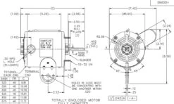 X924 Marathon 1/3 Hp (1 Speed) 115V 1200 RPM TENV 48Z Frame PSC Pedistal Fan Motor -Electric Motor Warehouse Store 924 line 85331.1634827211