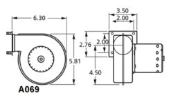 Fasco A069 Centrifugal Blower (Trane) 208-230 Volts -Electric Motor Warehouse Store A069dim 38037.1491500752