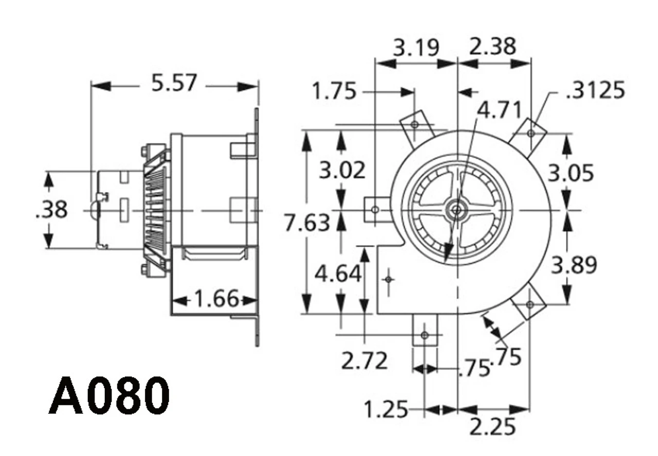Fasco A080 Williamson Furnace Draft Inducer Blower 115 Volts 3 Fasco A080 Williamson Furnace Draft Inducer Blower 115 Volts - Image 3