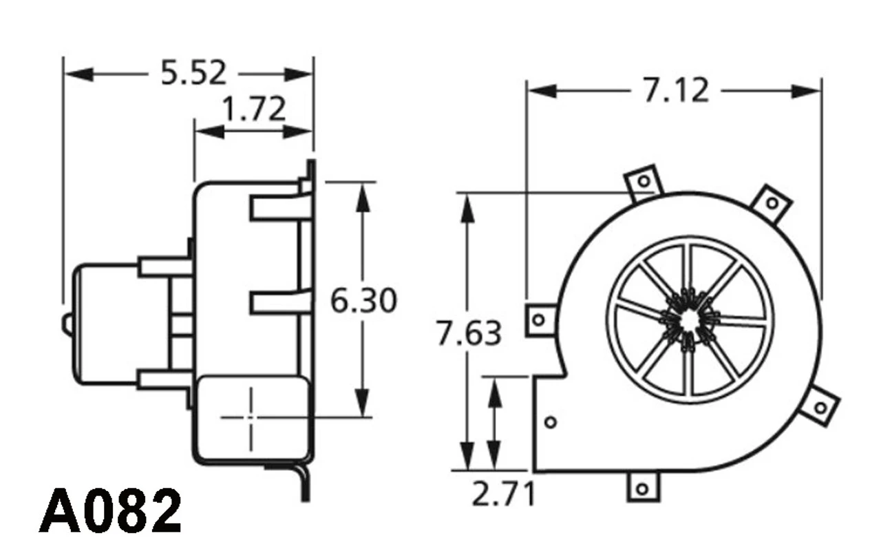 Fasco A082 Centrifugal Furnace Blower (Draft Inducer) 115 Volts 4 Fasco A082 Centrifugal Furnace Blower (Draft Inducer) 115 Volts - Image 4