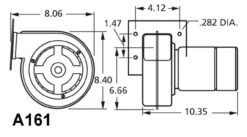 Fasco A161 Brinkley, Fedders Furnace Draft Inducer Blower 230V (8353920103) -Electric Motor Warehouse Store A161dim 26956.1544033723