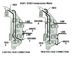B383 Century 3 HP SPL 3450 RPM U56 Frame 115/230V Air Compressor Motor - Century # B383 -Electric Motor Warehouse Store B383 conn 21605.1555333580