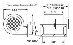 Fasco B45267 Blower | Electric Motor Warehouse -Electric Motor Warehouse Store B45230 dim 95979.1435071287