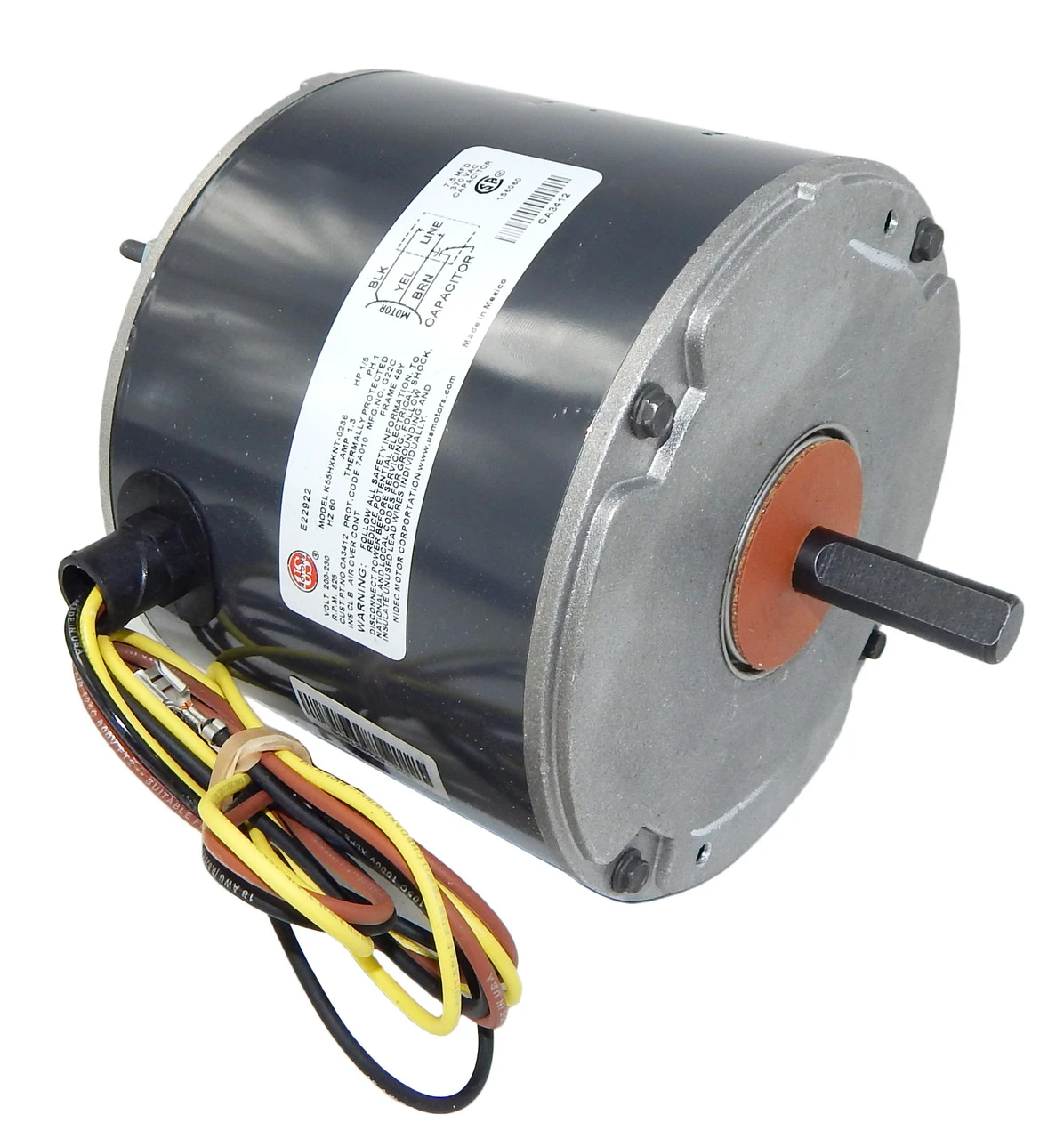 CA3412 Nidec | 1/5 Hp 825 RPM 1-Speed 208-230V, Carrier Condenser Motor (HC37GE208) 1 CA3412 Nidec | 1/5 Hp 825 RPM 1-Speed 208-230V, Carrier Condenser Motor (HC37GE208)
