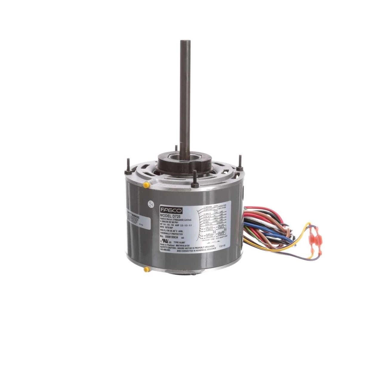 Fasco D725 Motor | 1/6 Hp 1075 RPM 3-Speed 208-230 Volts 5.6" Diameter Fasco Furnace Motor 2 Fasco D725 Motor | 1/6 Hp 1075 RPM 3-Speed 208-230 Volts 5.6" Diameter Fasco Furnace Motor - Image 2