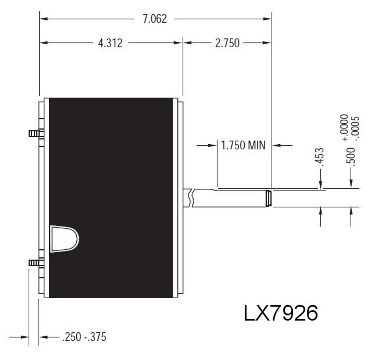 LX7926 Nidec | 1/3 Hp 1075 RPM 1-Speed 208-230V; 5.6" Condenser Fan Motor 2 LX7926 Nidec | 1/3 Hp 1075 RPM 1-Speed 208-230V; 5.6" Condenser Fan Motor - Image 2