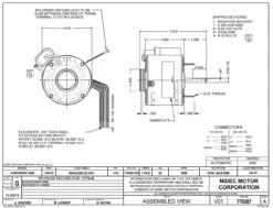 1471P Nidec | 1/10 Hp 1050 RPM 1-Speed 115/208-230V; 5.0" Blower Motor -Electric Motor Warehouse Store Nidec 1471P Line 48201.1569944072