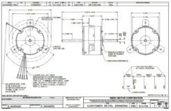 3360 Nidec | 1/5 Hp, 1040 RPM 3-Speed 277-265V Carrier Blower -Electric Motor Warehouse Store Nidec 3360 Line 65089.1570974841