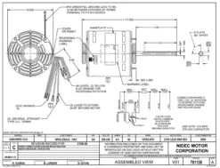 8905 Nidec | 3/4 Hp 1075 RPM 3-Speed 208-230V; 5.6" Blower Motor 5 8905 Nidec | 3/4 Hp 1075 RPM 3-Speed 208-230V; 5.6" Blower Motor -Electric Motor Warehouse Store Nidec 8905 Line 33824.1569946555
