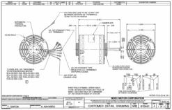 LX7930 Nidec | 3/4 Hp 1075 RPM 3-Speed 460V; 5.6" Blower Motor -Electric Motor Warehouse Store Nidec LX7930 Line 10533.1568401140