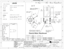 U6430 Century Unit Heater Motor 1/15 Hp 1050 RPM 1-Speed 5" Diameter 115V Century # U6430 -Electric Motor Warehouse Store U6430 dim 69443.1531237376