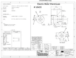 Fasco U6433 Motor | 1/15 Hp 1050 RPM 1-Speed 5" Diameter 115V -Electric Motor Warehouse Store U6433 dim 63878.1530795557