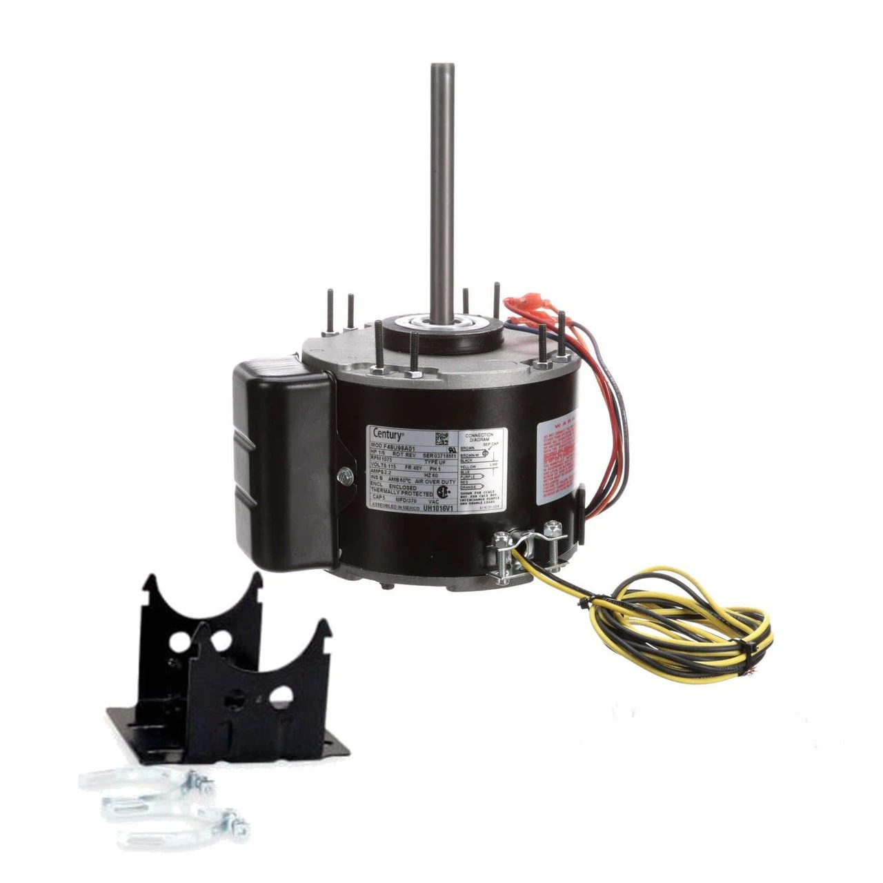 UH1016V1 Century Unit Heater Motor 1/6 Hp, 1075 RPM, 115 Volts Century # UH1016V1 1 UH1016V1 Century Unit Heater Motor 1/6 Hp, 1075 RPM, 115 Volts Century # UH1016V1