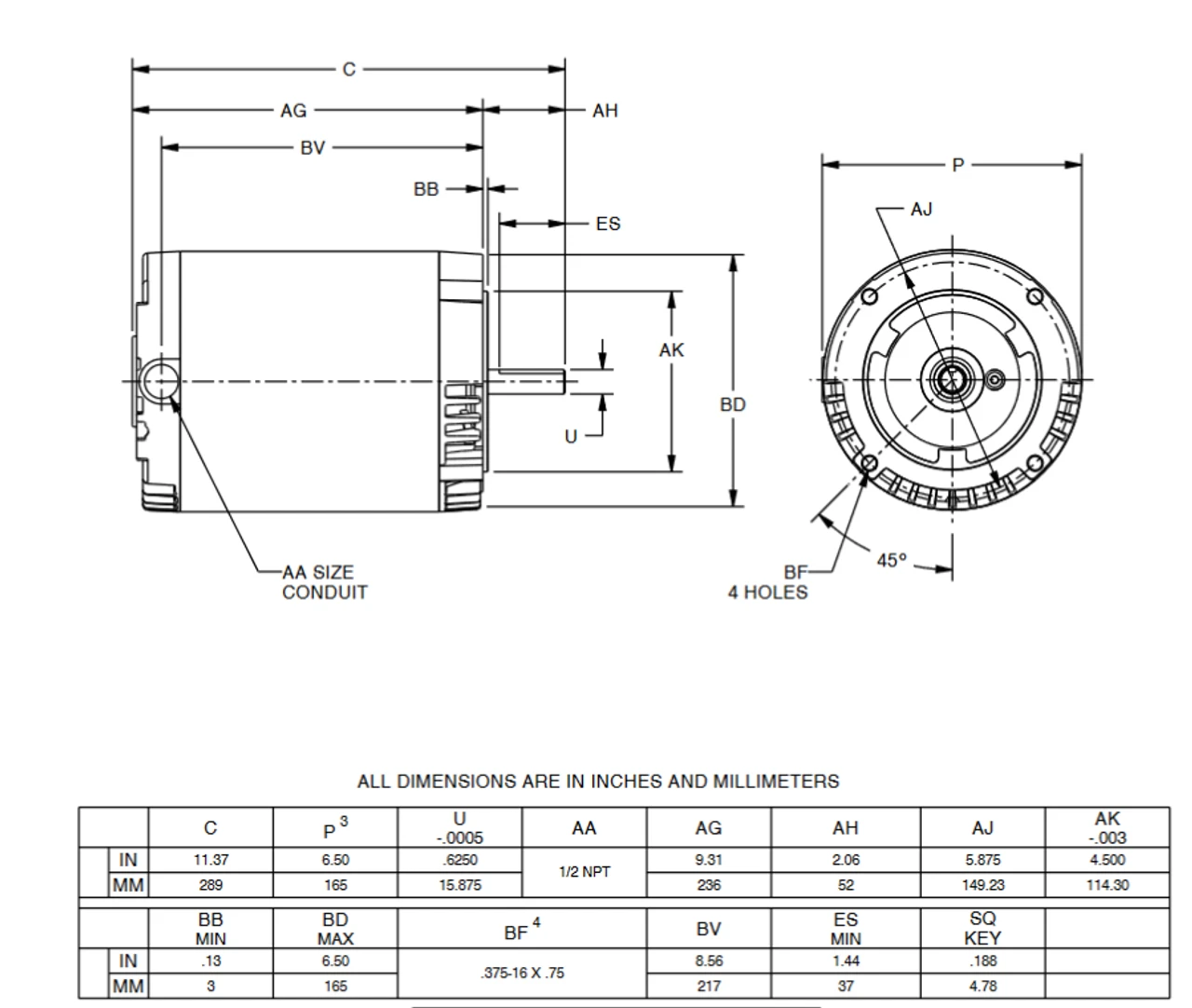 EE609 Nidec 1 1/2 HP 3600 RPM 3-Phase 208-230/460V 56C Frame (No Base) ODP Special Pump Motor 2 EE609 Nidec 1 1/2 HP 3600 RPM 3-Phase 208-230/460V 56C Frame (No Base) ODP Special Pump Motor - Image 2