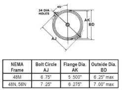3252 Nidec | 1/6 Hp 1725 RPM 1-Speed 115V, 48N Oil Burner Motor -Electric Motor Warehouse Store oil flange 81767.1570042678