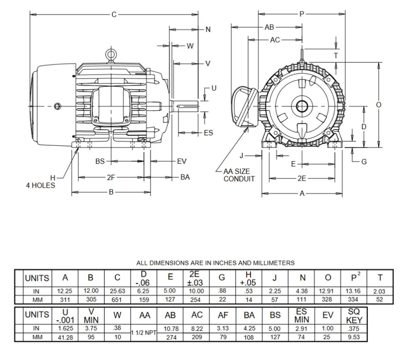 X10P3B Nidec 10 Hp 1200 RPM 256T Frame (Rigid Base) 230/460V TEFC 3-Phase Hazardous Duty Motor 2 X10P3B Nidec 10 Hp 1200 RPM 256T Frame (Rigid Base) 230/460V TEFC 3-Phase Hazardous Duty Motor - Image 2