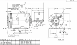X512 Marathon 3/4 Hp 3-phase 208-230/460V 1200 RPM OPAO 56HZ Frame Condenser Fan Motor -Electric Motor Warehouse Store x512 line 57247.1691511332